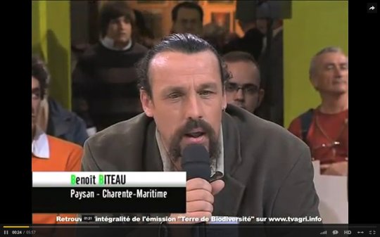 Les convictions de Benoît Biteau sur tvagri trophée agriculture durable : archive 2009 !